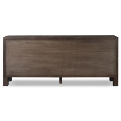 Slade Rustic Lodge Smoked Black Oak Double Dresser|
