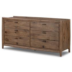 Genesis Rustic Lodge Brown Weathered Oak Double Dresser|