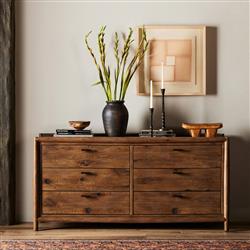 Genesis Rustic Lodge Brown Weathered Oak Double Dresser|