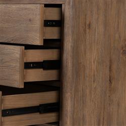 Genesis Rustic Lodge Brown Weathered Oak Nightstand|