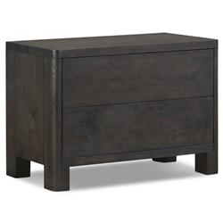 Slade Rustic Lodge Smoked Black Oak Nightstand|