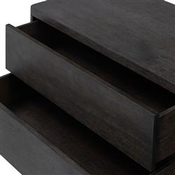 Slade Rustic Lodge Smoked Black Oak Nightstand|