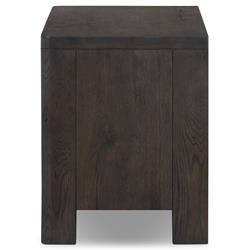 Slade Rustic Lodge Smoked Black Oak Nightstand|
