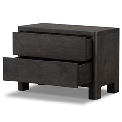 Slade Rustic Lodge Smoked Black Oak Nightstand|