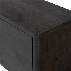 Slade Rustic Lodge Smoked Black Oak Nightstand|