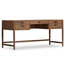 Genesis Rustic Lodge Brown Oak Executive Desk|