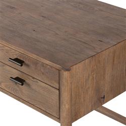 Genesis Rustic Lodge Brown Oak Executive Desk|