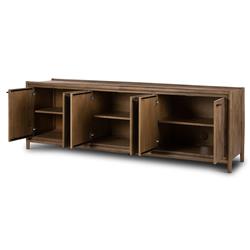 Genesis Rustic Lodge Brown Oak Wood Sideboard|