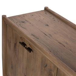 Genesis Rustic Lodge Brown Oak Wood Sideboard|
