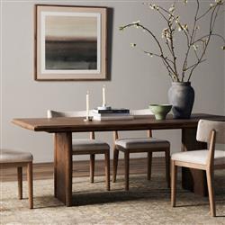 Genesis Rustic Lodge Brown Oak Rectangular Dining Table - 85.50"W|