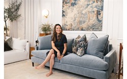 Claudie Heathered Ivory Performance Sofa - 86&quot;|