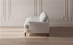 Claudie Heathered Ivory Performance Sofa - 86&quot;|