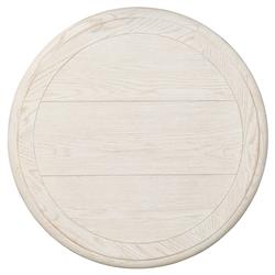 Century Grand French Country White Wash Oak Round Pedestal Side Table|