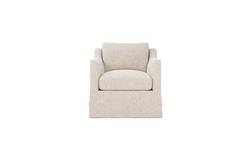 Madeline Straw Performance Slipcovered Swivel Chair|