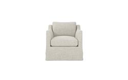 Madeline Fog Slipcovered Swivel Chair|