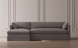 Madeline Sea Salt Performance Slipcovered Chaise Sectional - Left Chaise - 113&quot;|