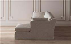 Madeline Sea Salt Performance Slipcovered Chaise Sectional - Right Chaise - 113"|
