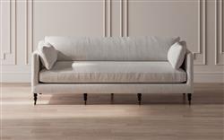 Madeline Heathered Ivory Performance Sofa - 90&quot;|