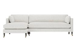 Madeline Heathered Ivory Performance Chaise Sectional - Left Chaise - 113"|