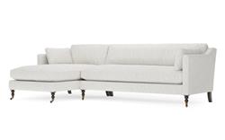 Madeline Heathered Ivory Performance Chaise Sectional - Left Chaise - 113"|