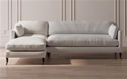 Madeline Heathered Ivory Performance Chaise Sectional - Left Chaise - 113"|