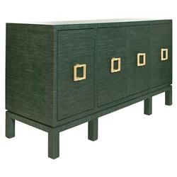 Worlds Away Effie Green Grasscloth Buffet|