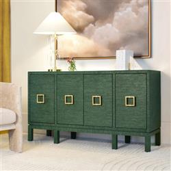 Worlds Away Effie Green Grasscloth Buffet|