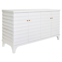 Worlds Away Gates Modern Classic Matte White Lacquer Buffet