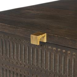 Madison Global Bazaar Vintage Brown Mango Wood Storage Coffee Table|