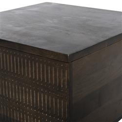 Madison Global Bazaar Vintage Brown Mango Wood Storage Coffee Table|