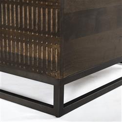 Madison Global Bazaar Vintage Brown Mango Wood Storage Coffee Table|