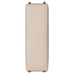 Tola Mid Century Beige Performance Boucle Storage Bench|