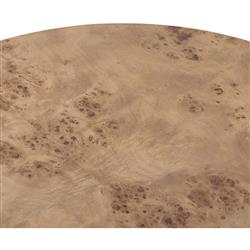 Syra Modern Classic Burl Drum Coffee Table|