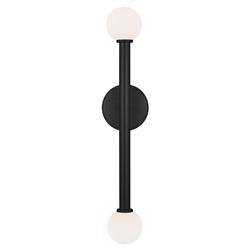 Visual Comfort Studio Nodes Mid Century Midnight Black Double Sconce|