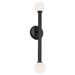 Visual Comfort Studio Nodes Mid Century Midnight Black Double Sconce|