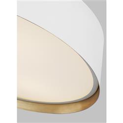 Visual Comfort Studio Asher Modern Classic Matte White Flush Mount - Medium|