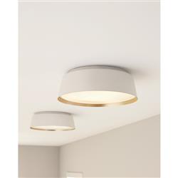 Visual Comfort Studio Asher Modern Classic Matte White Flush Mount - Medium|