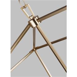 Visual Comfort Studio Dianna Mid Century Satin Brass 5 Light Linear Chandelier|