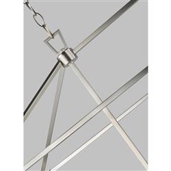 Visual Comfort Studio Dianna Mid Century Brushed Nickel 5 Light Linear Chandelier|