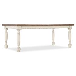 Asher French Cream Oak Extendable Rectangular Dining Table - 80-102"|