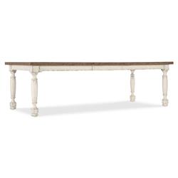 Asher French Cream Oak Extendable Rectangular Dining Table - 80-102"|
