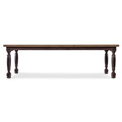 Asher French Dark Brown Oak Extendable Rectangular Dining Table - 80-102"|
