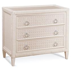 Kalea Coastal Beach Beige Woven Rattan Chest|