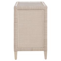 Kalea Coastal Beach Beige Woven Rattan Chest|