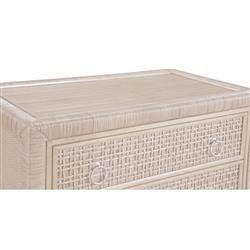 Kalea Coastal Beach Beige Woven Rattan Chest|