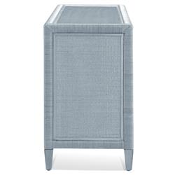 Kalea Coastal Beach Blue Woven Rattan Double Dresser|