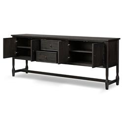 Bari Cracked Smoked Black Sideboard|