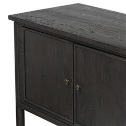 Bari Cracked Smoked Black Sideboard|