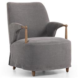 Brently Broadway Denim Linen Chair|