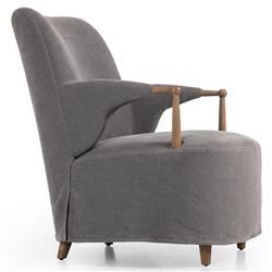Brently Broadway Denim Linen Chair|